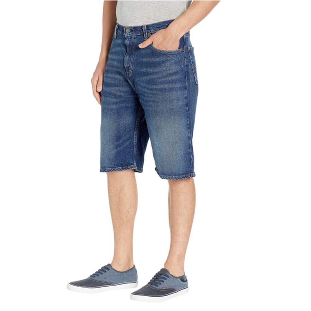 Levi's 569 Burmuda Shorts Mid Rise Relaxed Fit Dark Wash Denim Mens Size 42